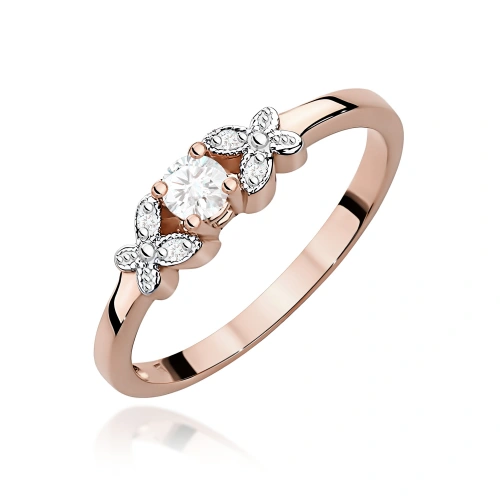 Bague W0414 Diamant 0,10ct Or rose