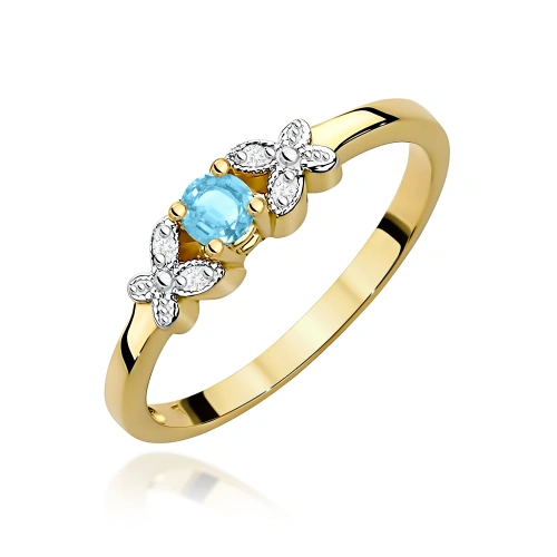 Bague W0414 Topaze  Swiss 0,15ct Or jaune