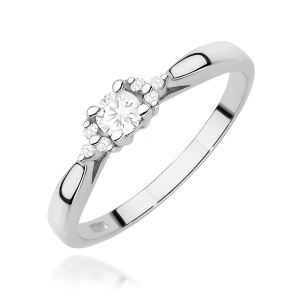 Pierścionek W0428 Diament 0,10ct białe złoto