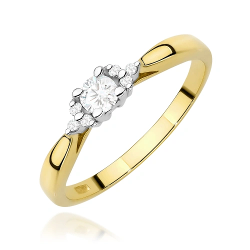 Inel W0428 Diamant de laborator 0,10ct AUR GALBEN