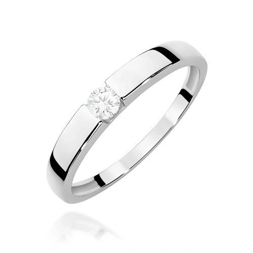 Ring W0432 Diamant 0,12ct Weißgold