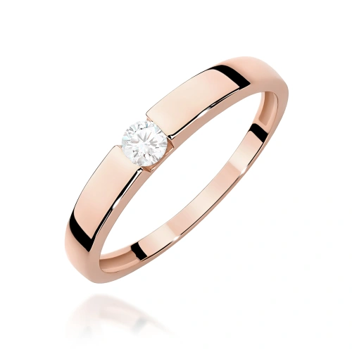 Bague W0432 Diamant 0,12ct Or rose