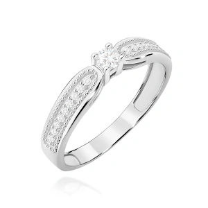 Pierścionek W0449 Diament 0,08ct białe złoto