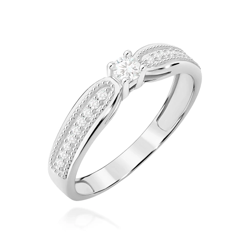 Bague W0449 Diamant 0,08ct Or blanc 375