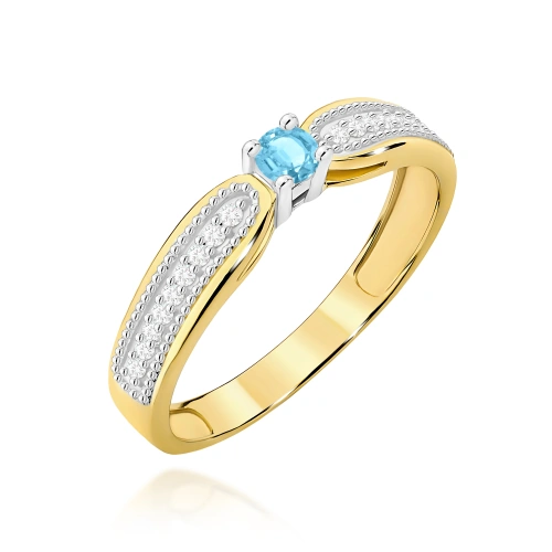 Bague W0449 Topaze  Swiss 0,15ct Or jaune