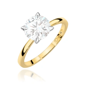 Pierścionek W0687 Diament Laboratoryjny 2,00ct żółte złoto