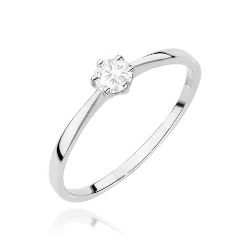 Pierścionek W579 Diament Laboratoryjny 0,20ct białe złoto