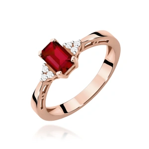 Pierścionek W0002 Granat 0,70ct różowe złoto
