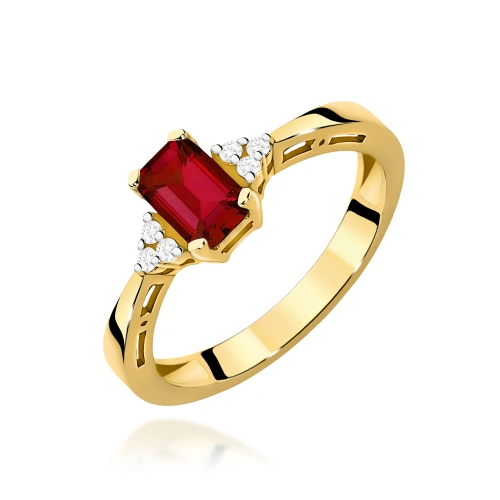 Pierścionek W0002 Granat 0,70ct żółte złoto 375