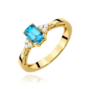Pierścionek W0002 Topaz Swiss 0,65ct żółte złoto
