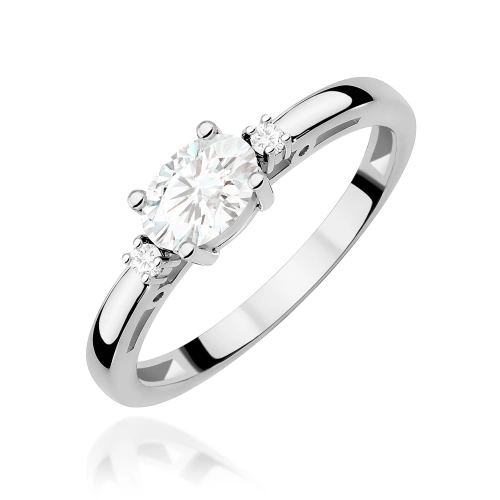 Pierścionek W0006 Diament Laboratoryjny 0,40ct białe złoto 375
