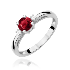 Pierścionek W0010 Granat 0,60ct białe złoto 375