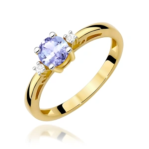 Pierścionek W0010 Tanzanit 0,50ct żółte złoto 375