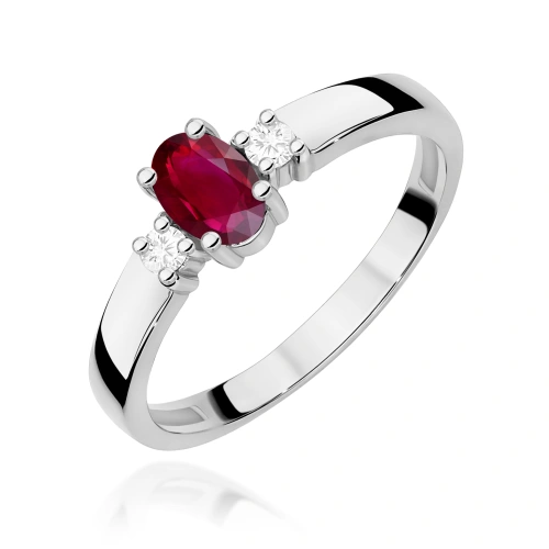Bague W0264 Rubis 0,60ct Or blanc