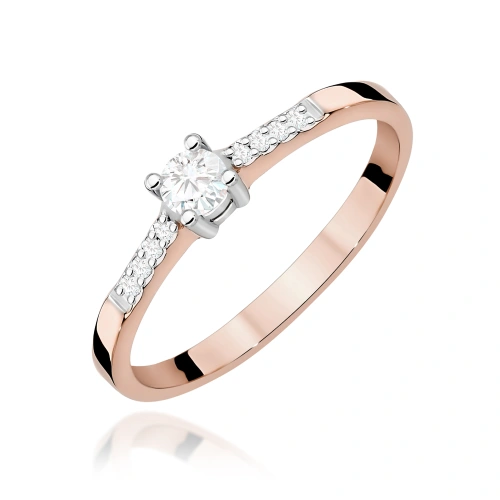 Bague W0382 Diamant 0,15ct Or rose