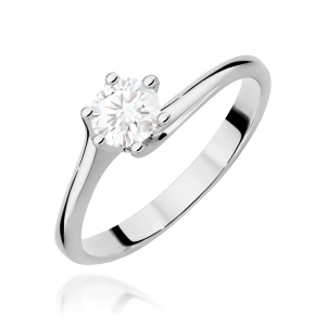Pierścionek W0423 Diament Laboratoryjny 0,50ct białe złoto
