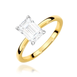 Pierścionek W0691 Diament Laboratoryjny 1,00ct żółte złoto 375