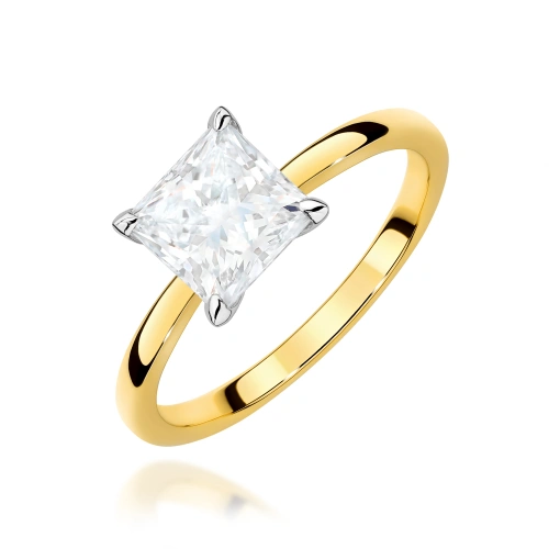 Pierścionek W0690 Diament Laboratoryjny 1,00ct żółte złoto 375
