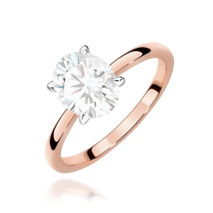 Pierścionek W0688 Diament Laboratoryjny 1,00ct różowe złoto