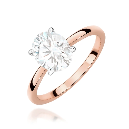 Pierścionek W0688 Diament Laboratoryjny 1,00ct różowe złoto