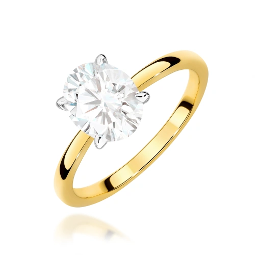 Pierścionek W0688 Diament Laboratoryjny 1,00ct żółte złoto
