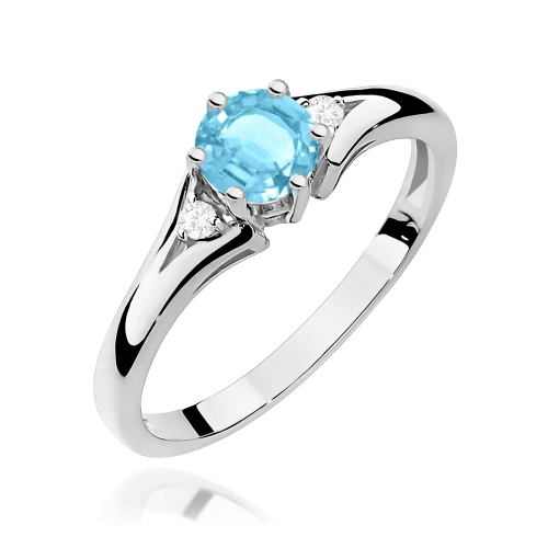 Gyűrű W0076 Topáz Swiss 0,50ct Fehér arany