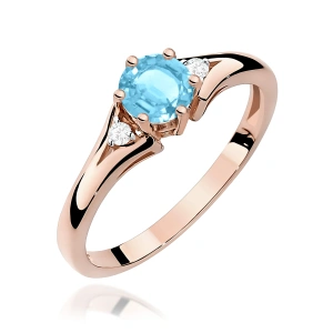 Pierścionek W0076 Topaz Swiss 0,50ct różowe złoto