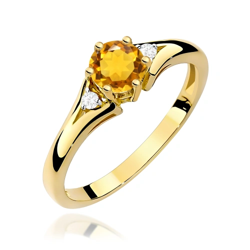 Bague W0076 Citrine 0,50ct Or jaune