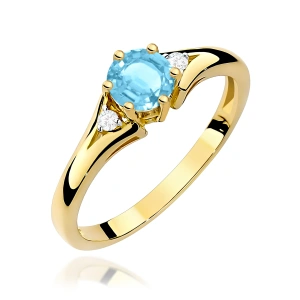 Pierścionek W0076 Topaz Swiss 0,50ct żółte złoto
