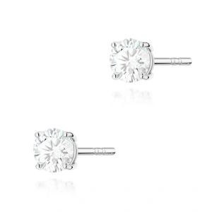 Kolczyki K0583 Diament Laboratoryjny 2 x 0.50ct białe złoto