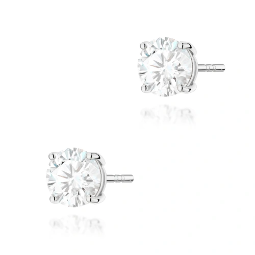 Kolczyki K0583 Diament Laboratoryjny 2 x 1.50ct białe złoto