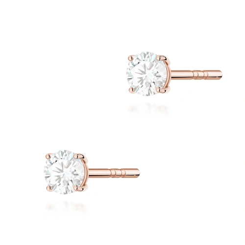Kolczyki K0583 Diament 2 x 0.15ct różowe złoto