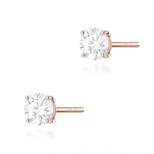 Kolczyki K0583 Diament 2 x 0.50ct różowe złoto