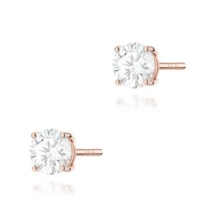 Kolczyki K0583 Diament 2 x 1.00ct różowe złoto