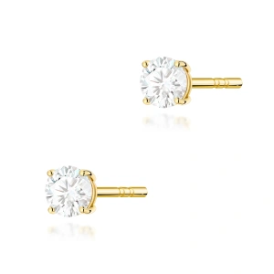 Kolczyki K0583 Diament 2 x 0.30ct żółte złoto