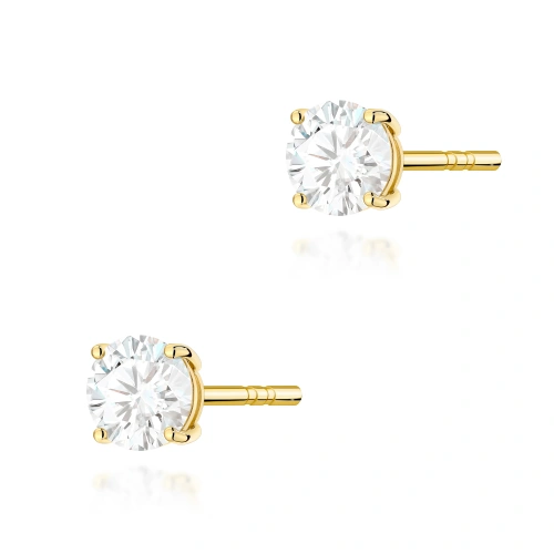 Boucles d’oreilles K0583 Diamant 2 x 0.50ct Or jaune
