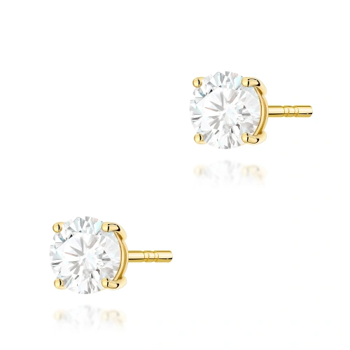 Boucles d’oreilles K0583 Diamant 2 x 1.00ct Or jaune