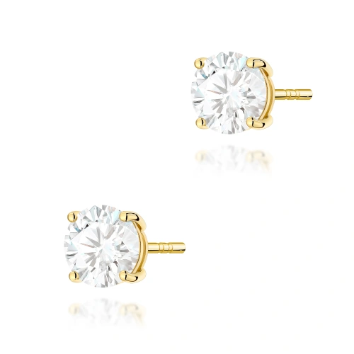 Boucles d’oreilles K0583 Diamant 2 x 1.50ct Or jaune