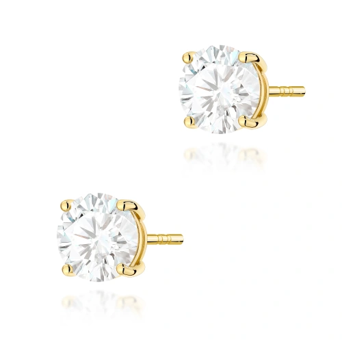 Boucles d'oreilles K0583 Diamant 2 x 2.00ct Or jaune