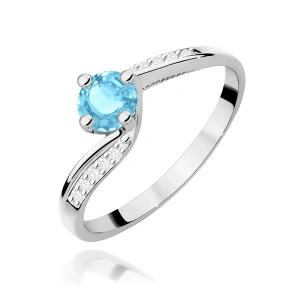 Pierścionek W0084 Topaz Swiss 0,50ct białe złoto