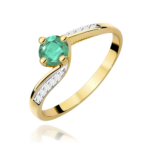 Bague W0084 Émeraude 0,50ct Or jaune
