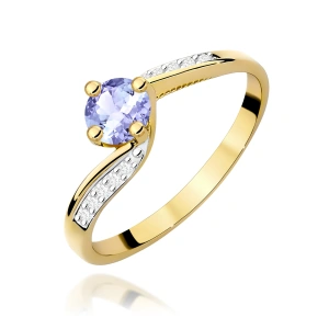 Pierścionek W0084 Tanzanit 0,50ct żółte złoto