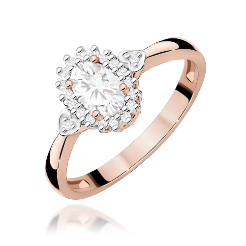 Bague W0312 Diamant de laboratoire 0,40ct Or rose