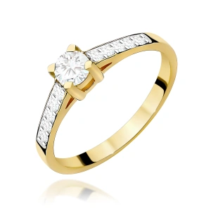 Pierścionek W0364 Diament 0,30ct żółte złoto