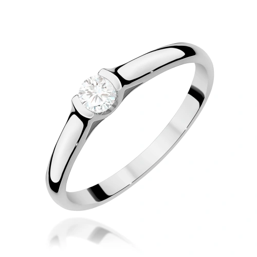 Prsten W0369 Laboratorní diamant 0,15ct Bílé zlato