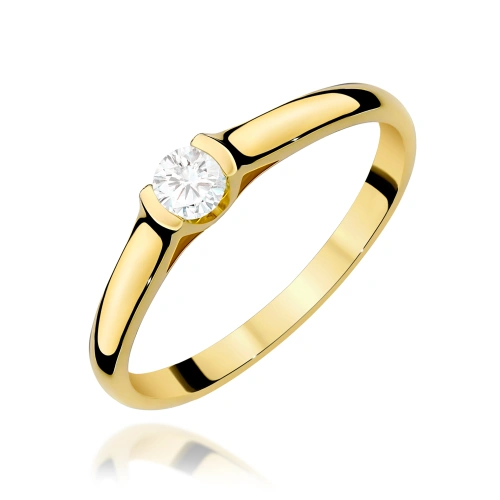 Gyűrű W0369 Gyémánt 0,15ct Sárgaarany 375