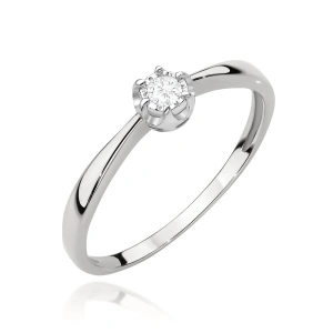 Pierścionek W0567 Diament 0,06ct białe złoto