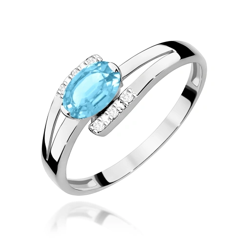 Gyűrű W0119 Topáz Swiss 0,50ct Fehér arany