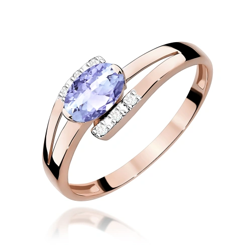 Pierścionek W0119 Tanzanit 0,40ct różowe złoto