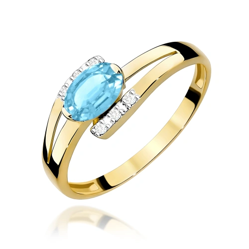Pierścionek W0119 Topaz Swiss 0,50ct żółte złoto 375